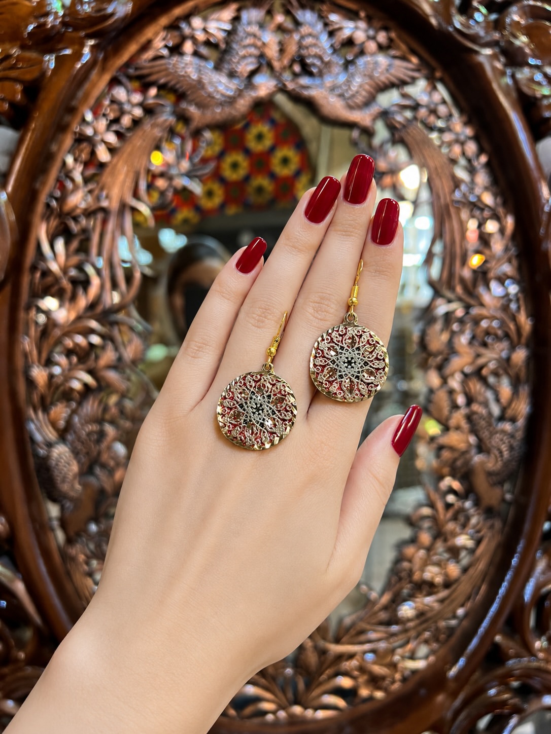 گوشواره طلاروس کد 1055